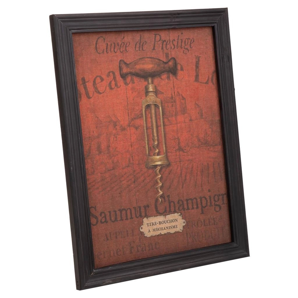 Quadro legno e stoffa 33x43x1,8h