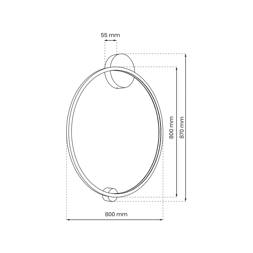 Plafoniera/Applique ring LED oro Saturno Milagro 46W