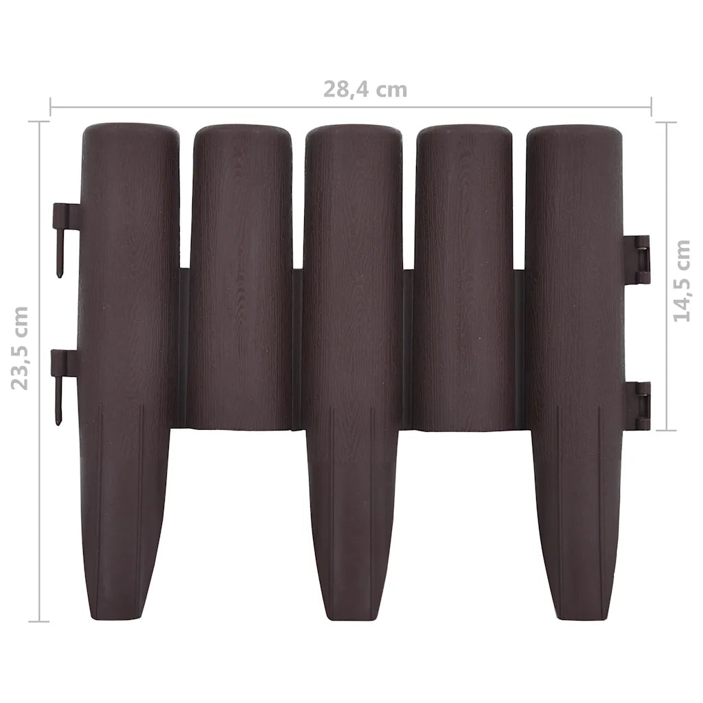 Bordature per Prato 36 pz Marroni 10 m in PP CFW6885585