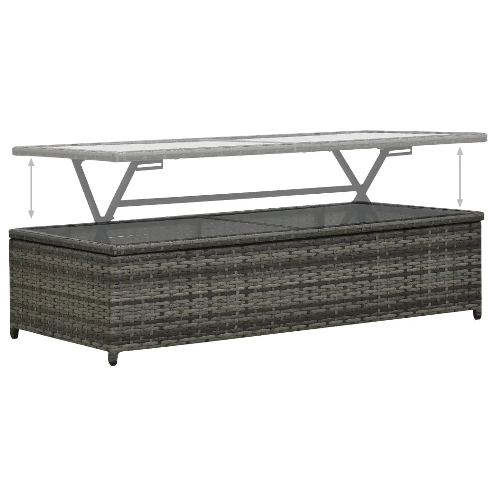 Set Divani da Giardino 4 pz con Cuscini in Polyrattan Antracite 48196