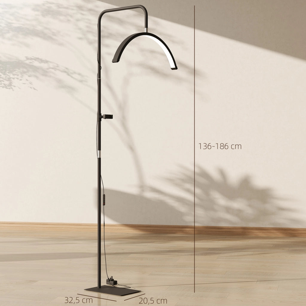 Lampada da Terra con Testa Girevole 350¡ã e Supporto Smartphone ¨C Xylo ¨C 7 Temperature di Colore