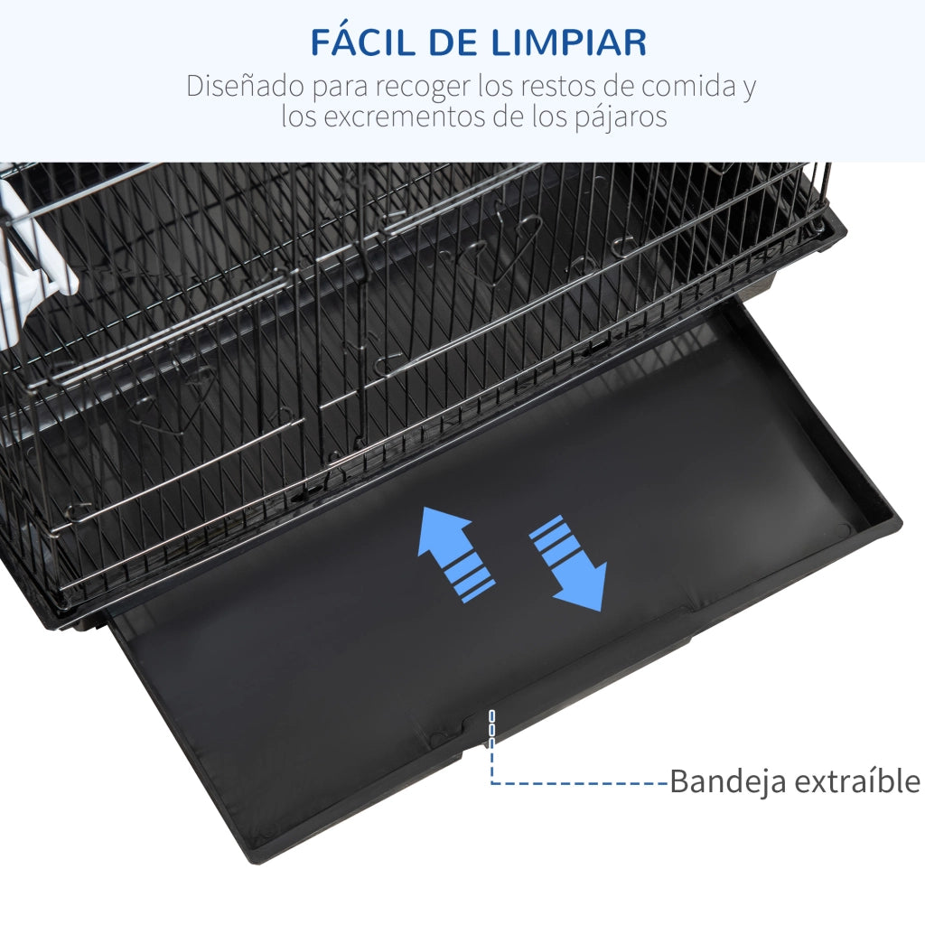 Gabbia per Uccelli ¨C zephmum ¨C Nero 46.5x35.5x92 cm