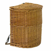 Cesto gerla in vimini con coperchio e tracolla 35 x 23 x h 37 cm