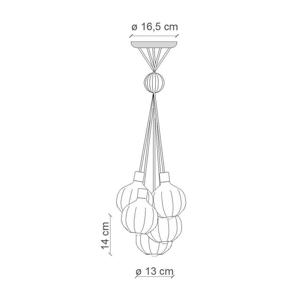Lampadario Vintage Decò Afoxe&apos Alluminio Ceramica Vetro Finitura Mix 6 Luci E14