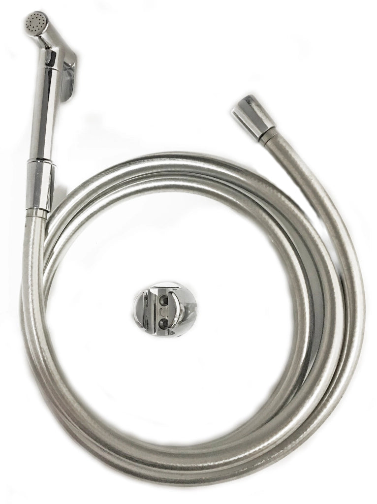 Kit per wc moderno completo con flessibile silver 150, completo