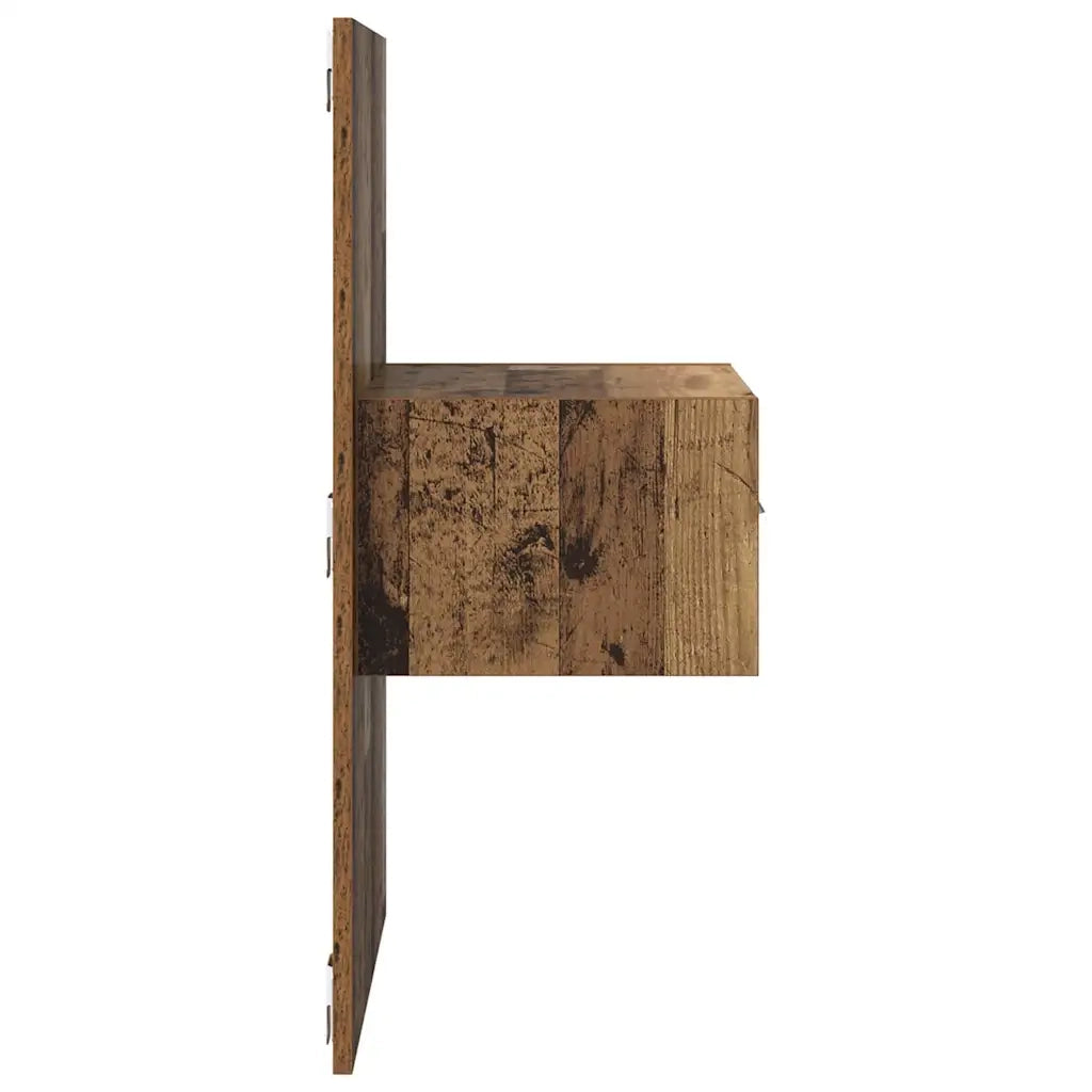 Set di 2 Comodini | Armadio da Notte | Mobiletto da notte Legno vecchio 50 x 32,5 x 80cm