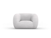 Cosmopolitan Design - Poltrona "Essen" in bouclé grigio chiaro 