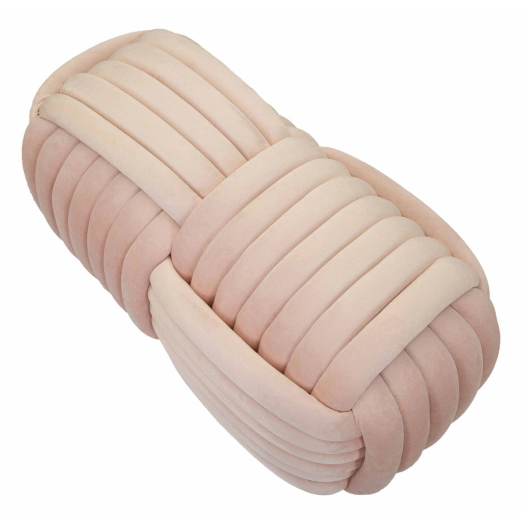 Panca Gomitolo 2, Rosa, Cotone, 90x45x45 cm