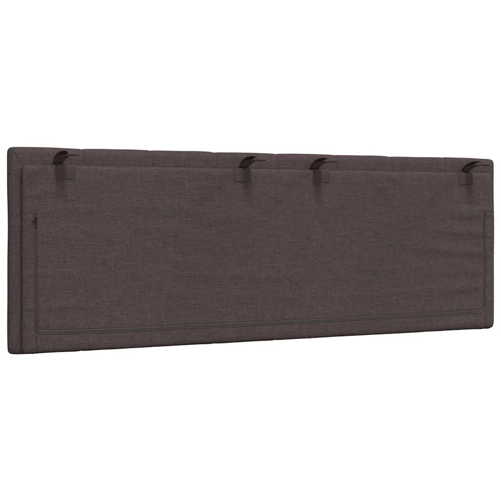 Cuscino Testiera Hanko Marrone Scuro 120 cm in Tessuto 4019159