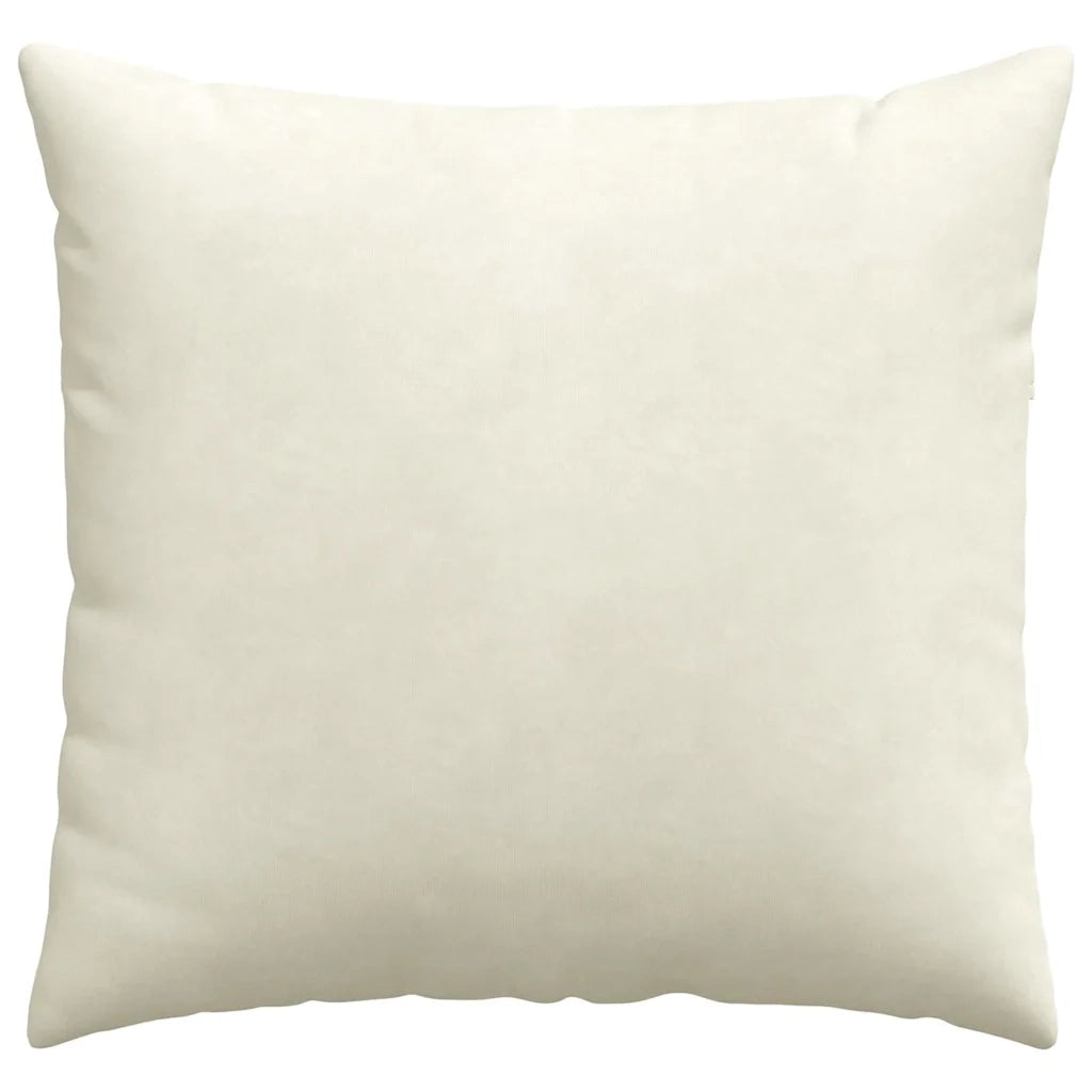 Cuscini da Divano 2 pz-Set di 2 Cuscini per Sofa Crema 45 x 45 cm Tessuto in Cords 203704