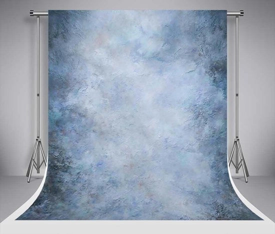 Tessuto di sfondo portretto in tinta blu chiaro per la fotografia - 1,5 x 2,2 m - Accessori per studio
