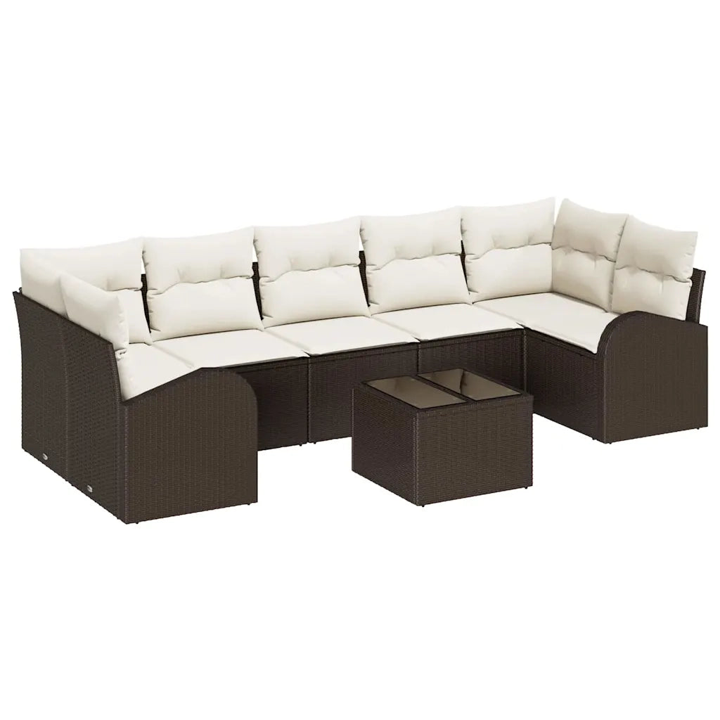Set Divano da Giardino Marrone 55 x 55 x 37 cm polyrattan