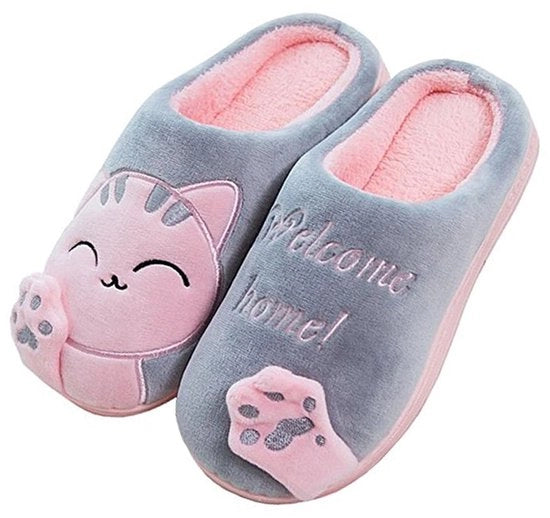 Pantofole per gatti antiscivolo per interni - in sintetico - slitta - resistente ai graffi - altezza del tappo 3 cm - pantofole per casa
