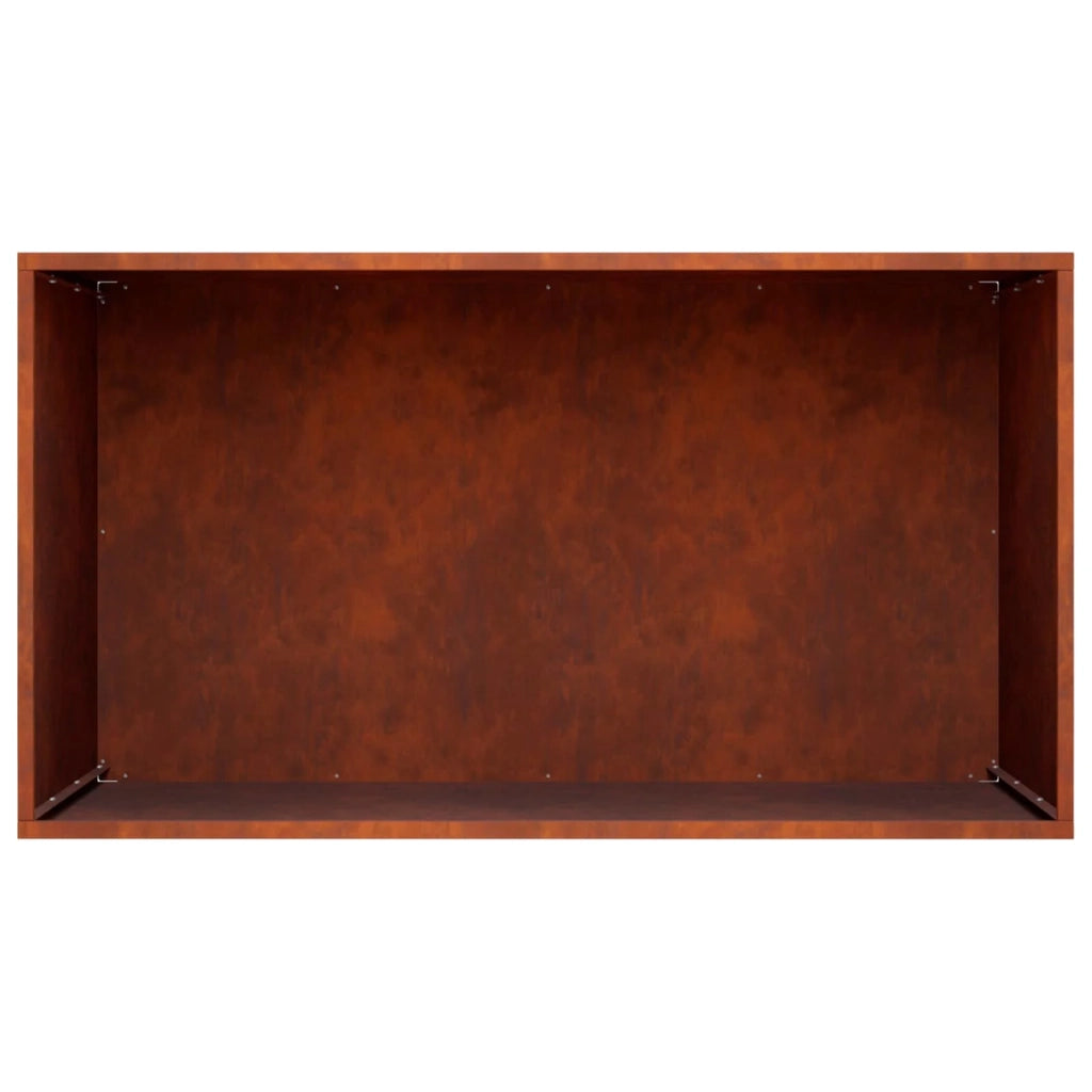 Vaso da giardino 2 pz Ruggine 80 x 50 x 50 cm Acciaio Corten 8005273
