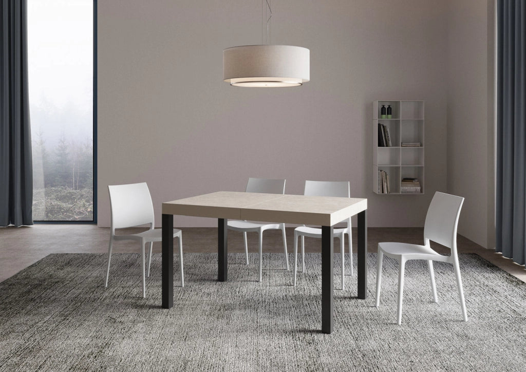 Tavolo Allungabile 140-400x90x77 cm Everyday Cashmere Gambe Antracite