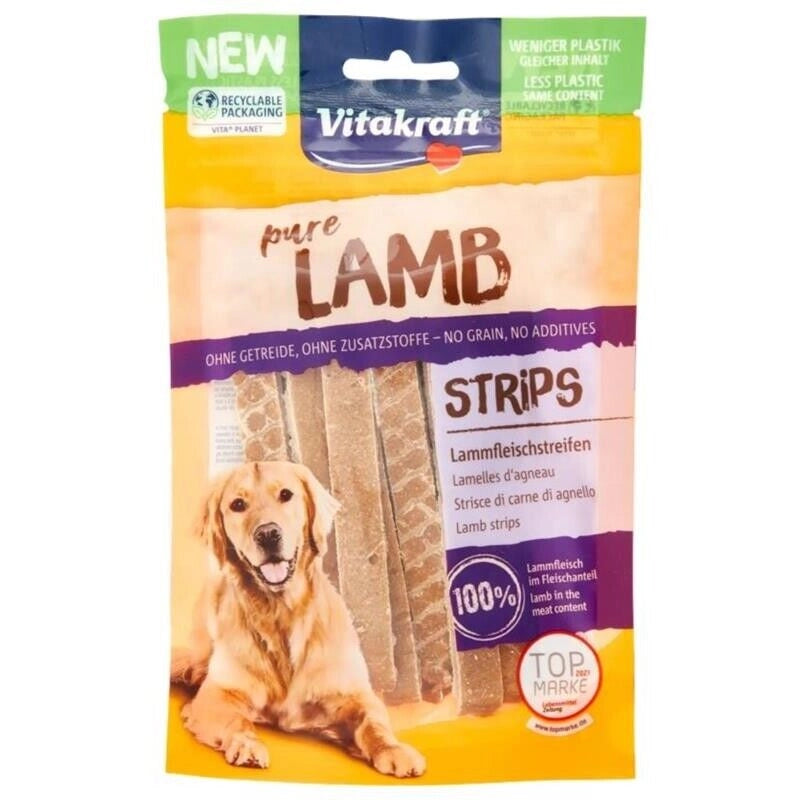 VITAKRAFT PURE LAMB STRIPS STRISCE DI CARNE DI AGNELLO 80 GR