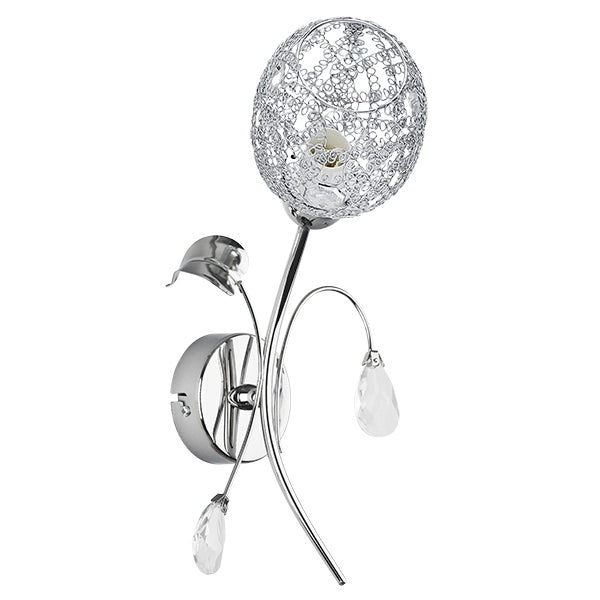 Applique decorativa ORLEAN tulipano cromo 1xE14 10W Alfa
