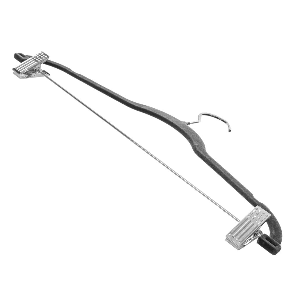 Grucce appendiabiti KADAX con clip per armadio, floccate, 12 pezzi