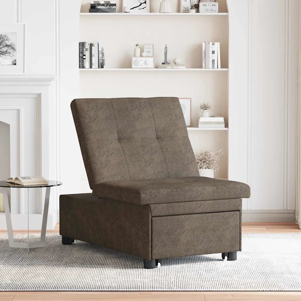 Divano letto Grigio scuro 194 x 67 x 82 cm Tessuto Huahua 42008605