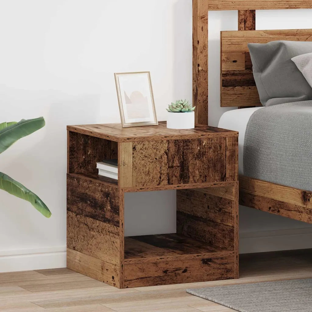 Tavolino 2 pz | Tavolo laterale Legno vecchio 40,5 x 40 x 45 cm