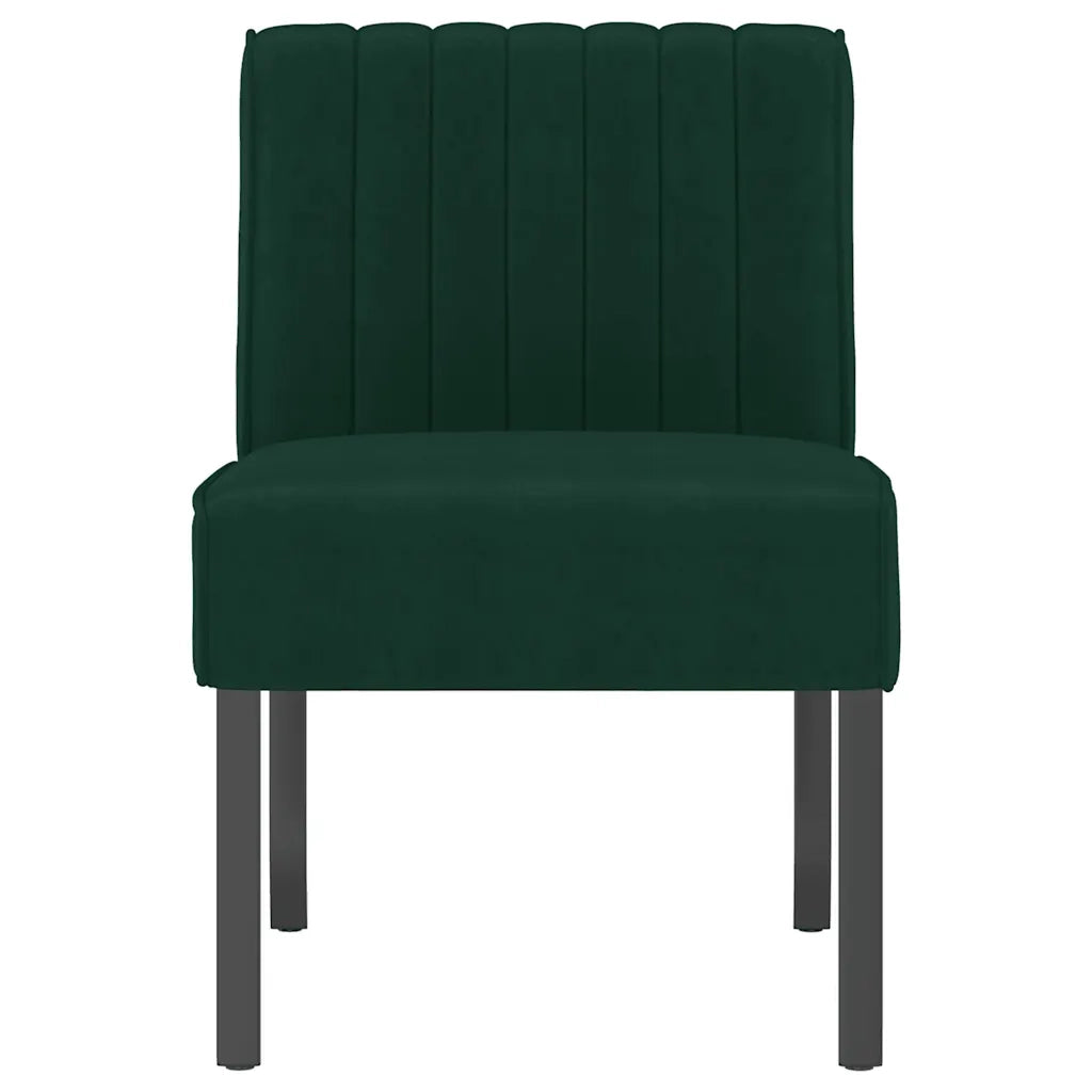 Poltrona | Sedia Pantofola Verde Scuro in Velluto