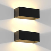 ZMH Applique a LED nera Lampada da parete moderna per esterni e camera da letto