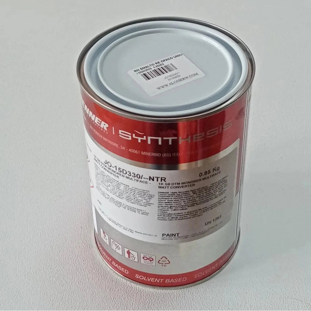 Renner monoren 1kg smalto opaco - tutti i ral 3000 - base nitro a rapida essiccazione, colore  ral 3002 - rosso carminio