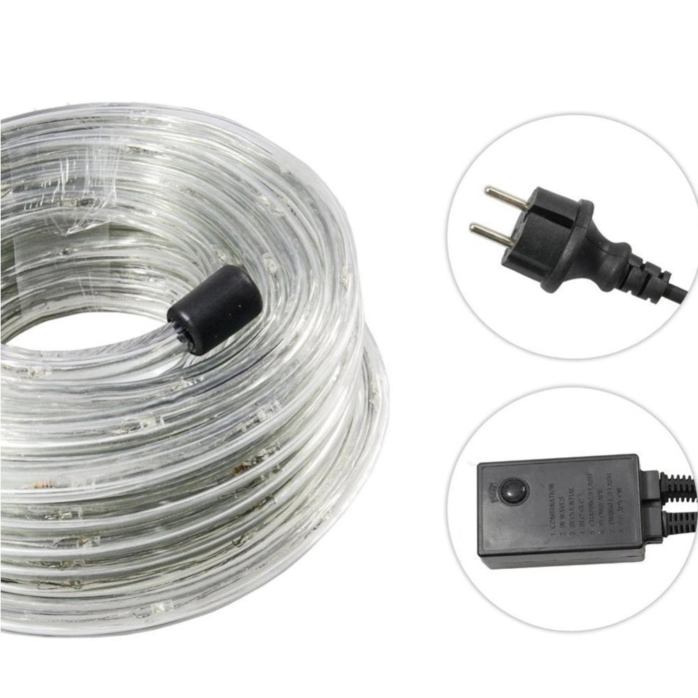 Trade Shop - Tubo Luminoso A Led 360 Luci Multicolor 20 Metri Per Uso Esterno + Controller -