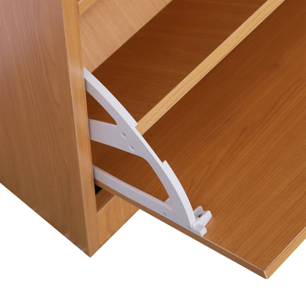 Mobile Ingresso con Specchio Appendiabiti e Scarpiera ¨C Zephmum ¨C Legno Marrone 80x30x180