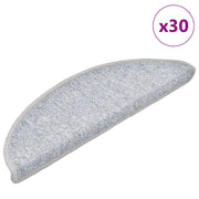 Tappetini per scale 30 pz 56x17x3 cm Grigio chiaro Semicircolari 3365736