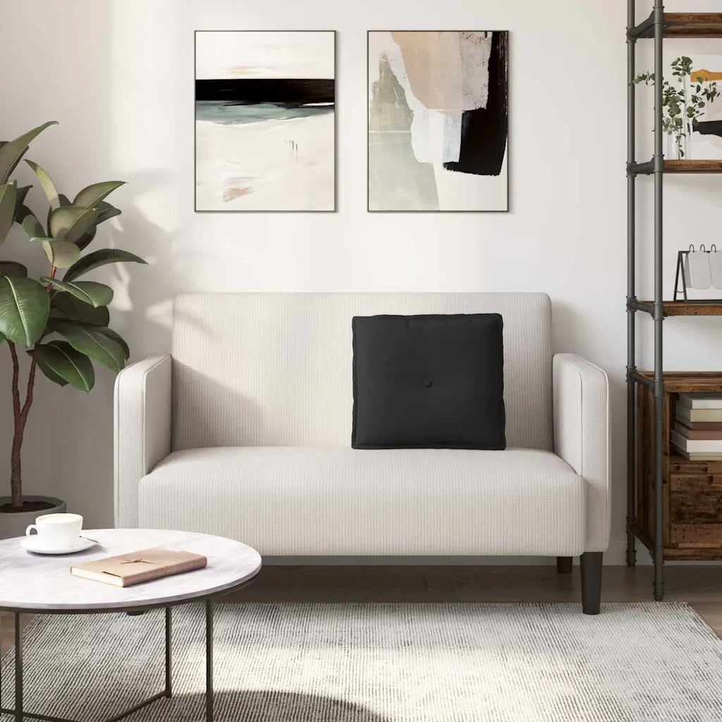 Cuscino per Schiena | Cuscino dorsale Nero 50 x 45 cm Tessuto in Microfibra