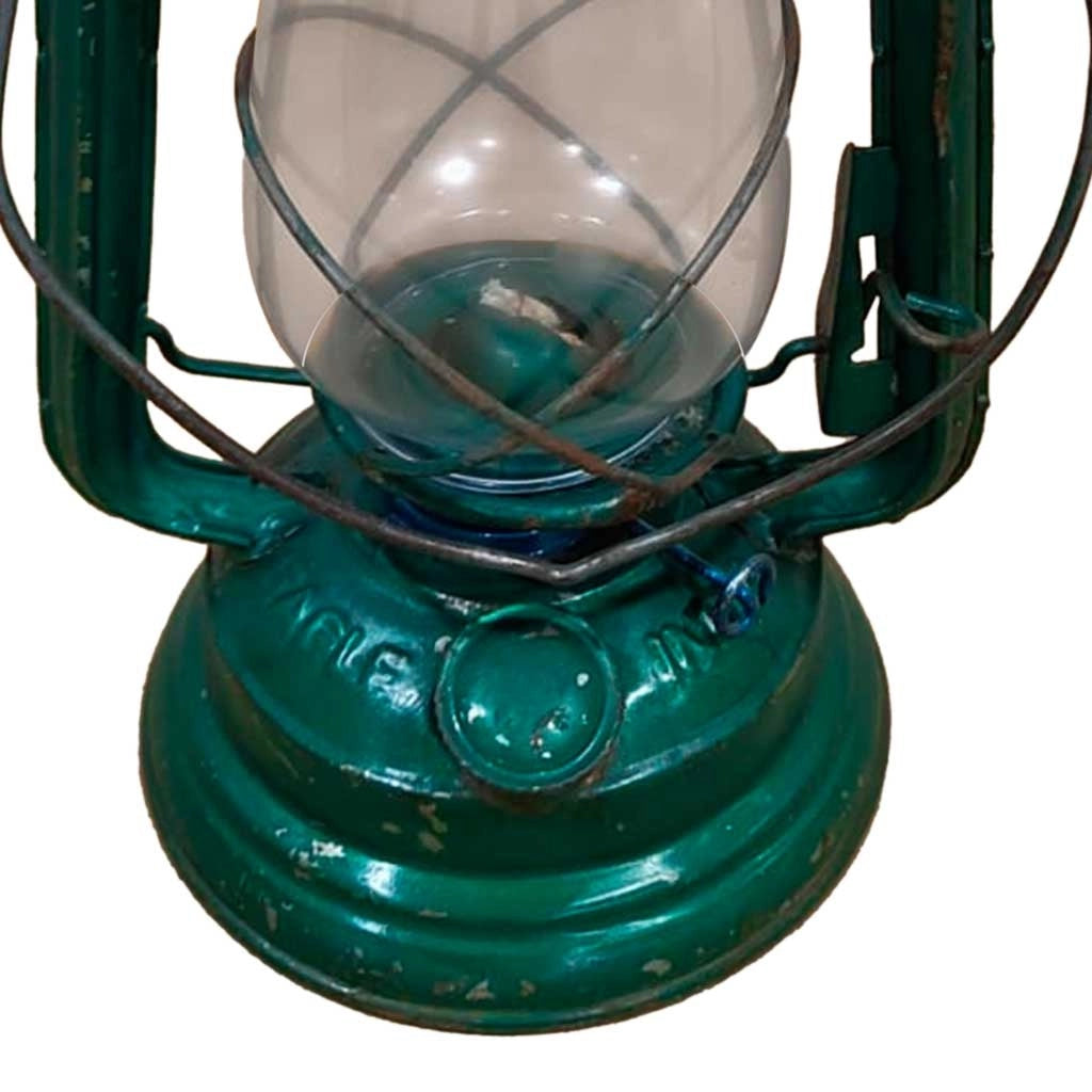 Lanterna artigianale in metallo blu 18x18x32