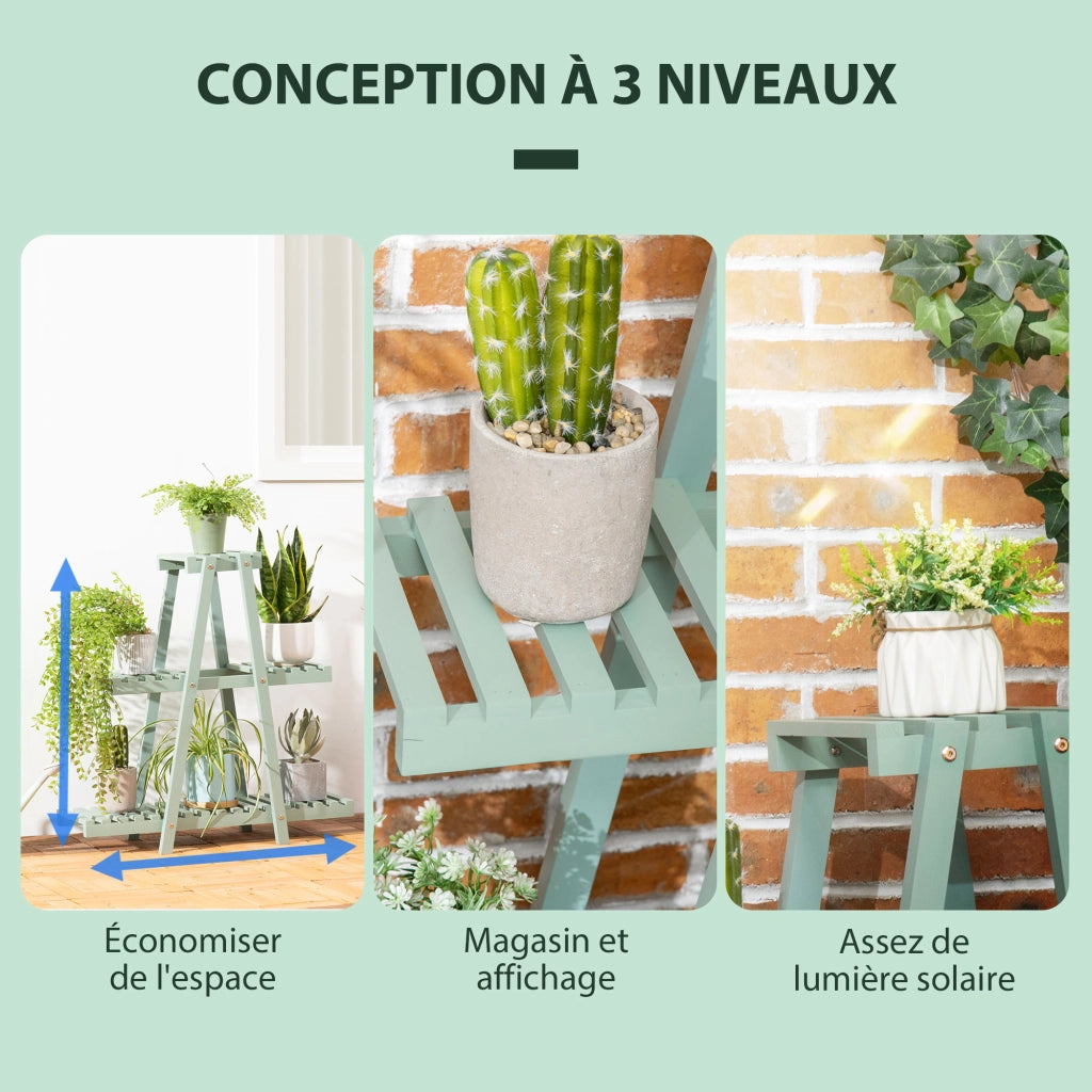 Scaffale per piante 3 livelli ¨C Minimal ¨C 76x26x76 cm verde