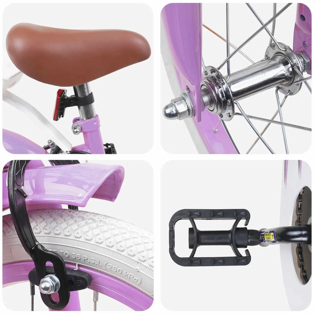 Bicicletta per Bambini 16 Pollici per bambini di 4-6 anni Viola 42009455