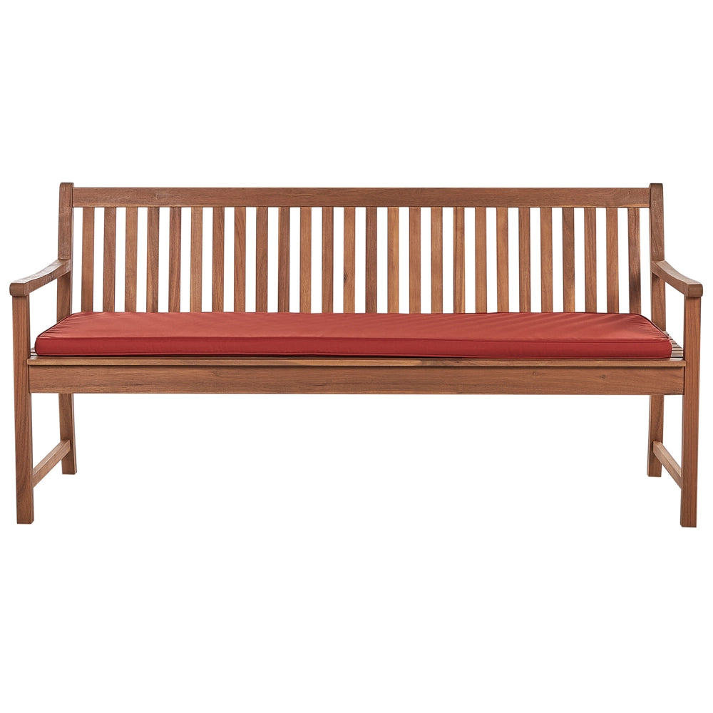 Cuscino per panca da giardino impermeabile rosso mattone 169 x 50 cm materiale impermeabile