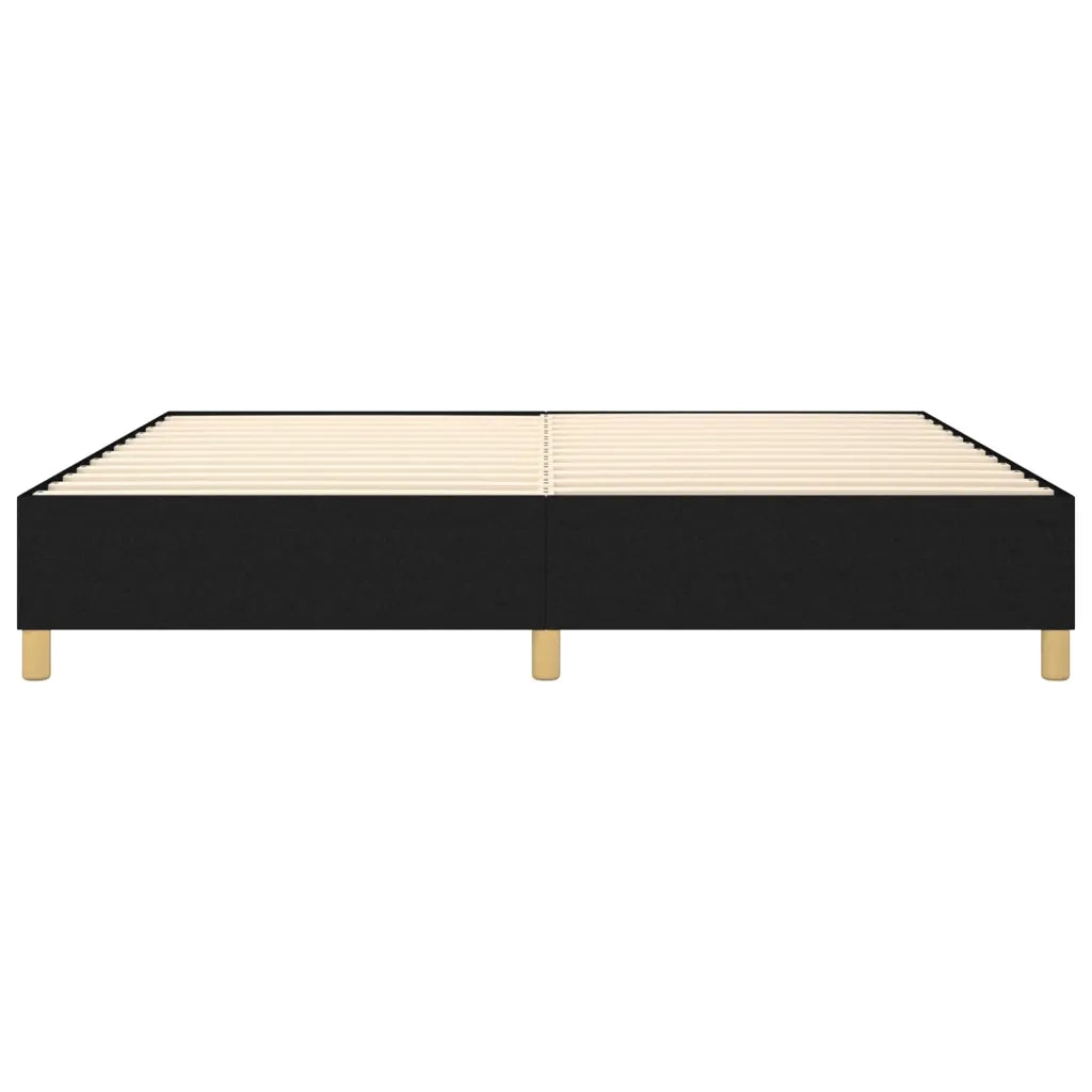 Struttura Letto a Rete a Molle Nero 200x200 cm in Tessuto 3120987