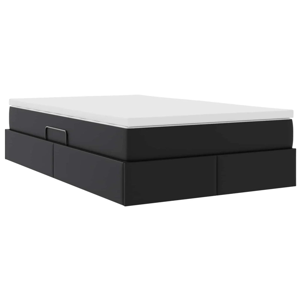 Letto con contenitore e materasso Nero 120 x 190 cm 3370154