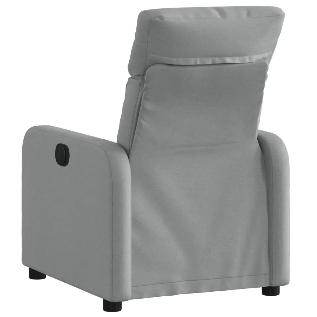 Poltrona | Sedia Relax Reclinabile in Tessuto Grigio Chiaro