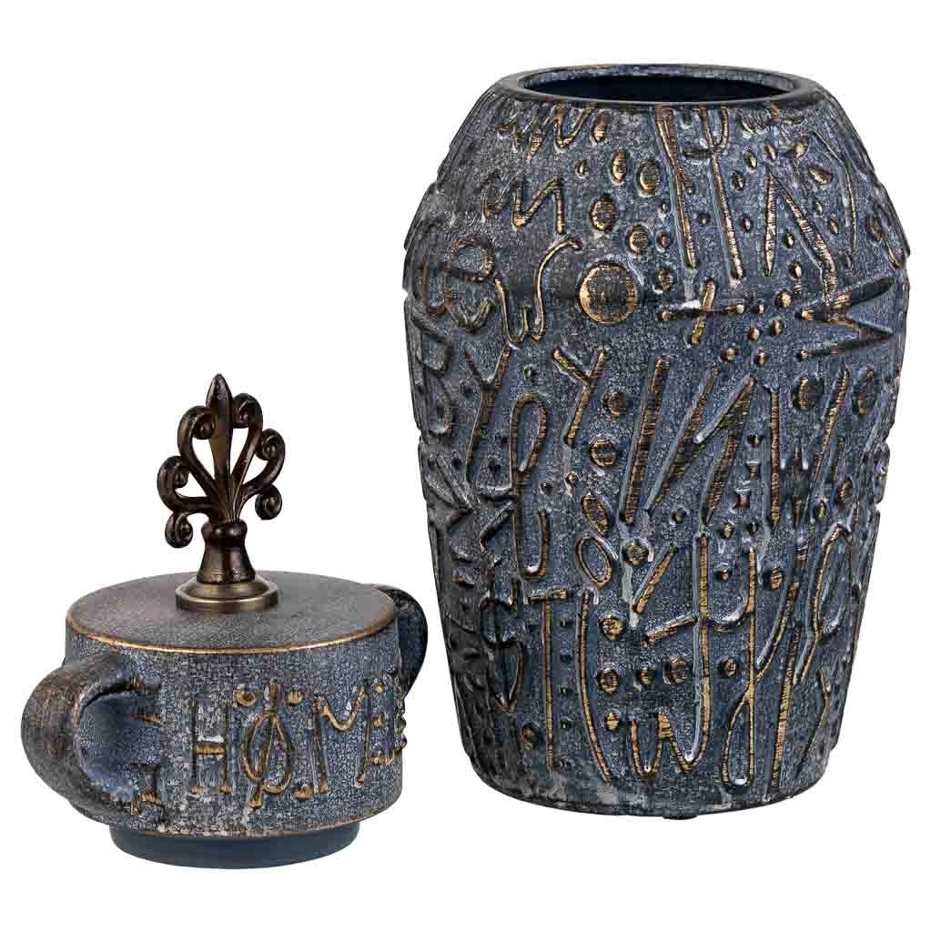 Vaso ceramica grigio, d17,5x40h cm