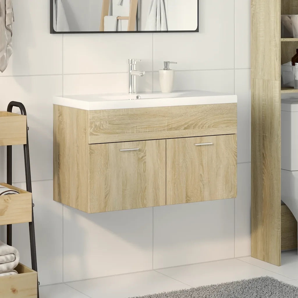 Mobile da Bagno con Lavabo Integrato Rovere Sonoma 3324984
