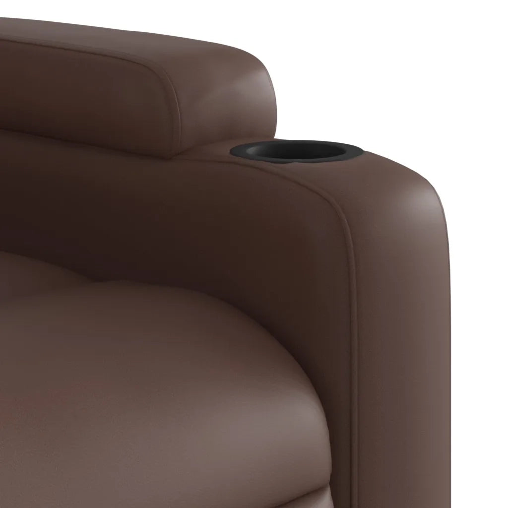 Poltrona | Sedia Relax Reclinabile Marrone in Similpelle