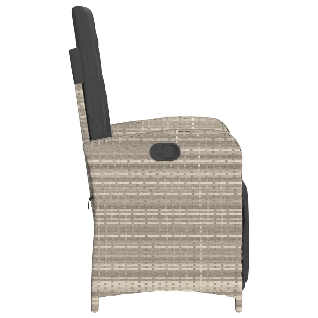 Set da Bistrò 3 pz con Cuscini Grigio Chiaro in Polyrattan 365206