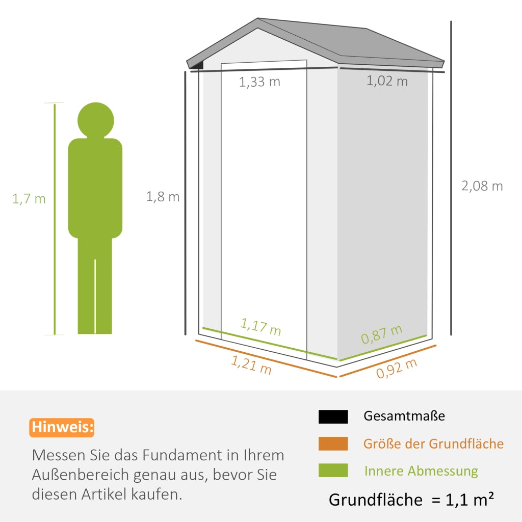 Casetta da Giardino ¨C Minimal ¨C 133x102x208 cm