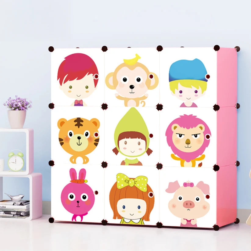 Scaffale Guardaroba per Bambini Modulabile e Colorato Ideale per Vestiti e Giocattoli