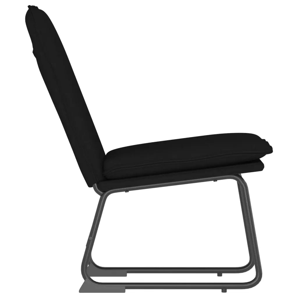 Sedia Lounge Nera 52x75x76 cm in Tessuto 351314