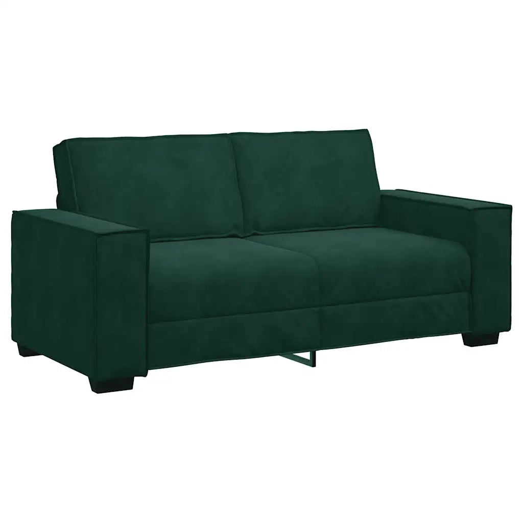 Divano a 2 Posti-Sofa 2 Posti Verde Scuro 140 cm in Velluto 426212