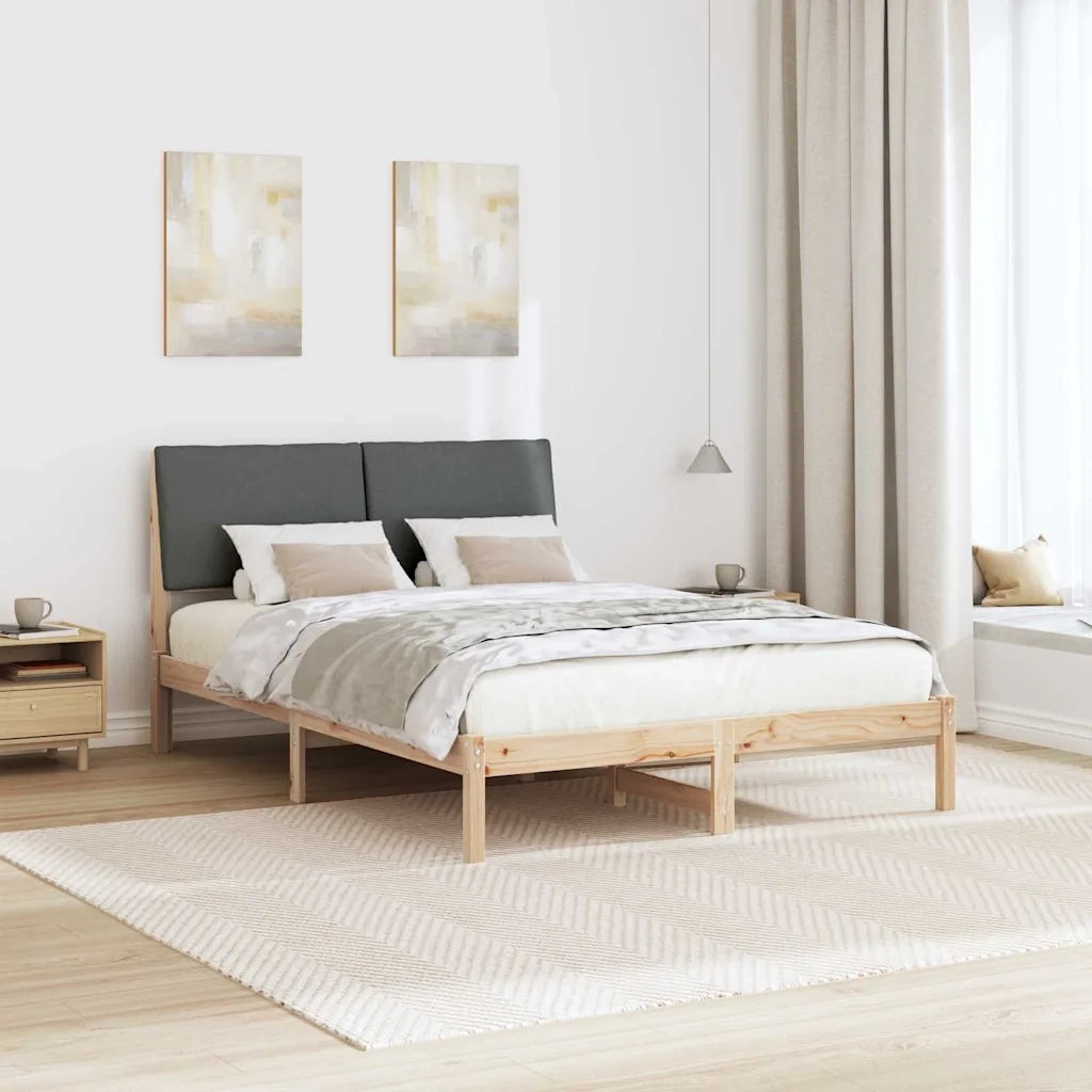 Struttura del letto-Giroletto marrone e grigio scuro 150 x 200 cm 127441