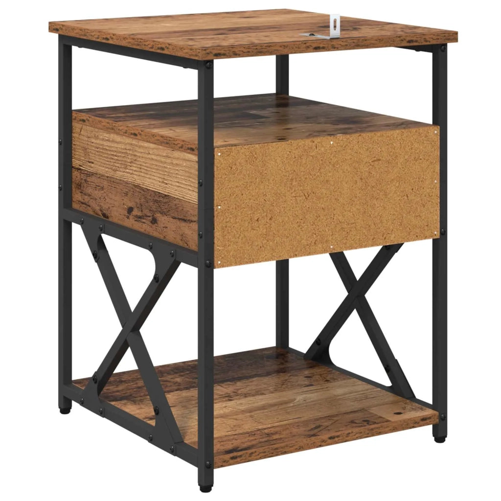 Armadio da Notte 2 pcs Legno vecchio 40 x 42 x 55 cm 881882