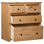 Credenza | Madia | Buffet da pranzo | Armadio da pranzo 80x40x83 cm in Legno Massello di Pino Panama Range