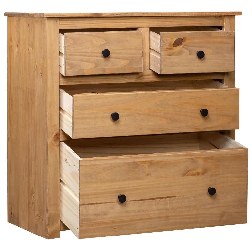 Credenza | Madia | Buffet da pranzo | Armadio da pranzo 80x40x83 cm in Legno Massello di Pino Panama Range